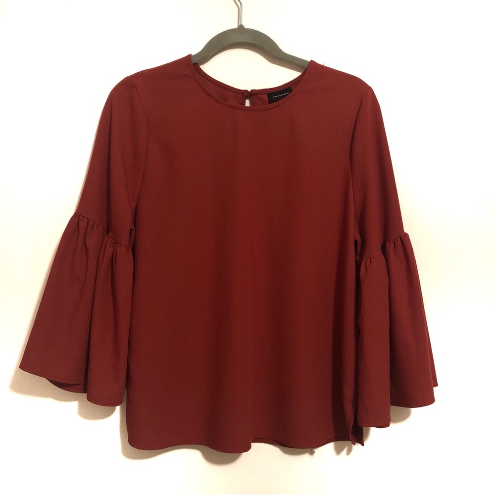 Who What Wear Wide Bell Sleeve Blouse/Top
